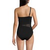 Lands' End Women's Chlorine Resistant Smoothing Control Mesh High Leg One Shoulder One Piece Swimsuit - image 2 of 4