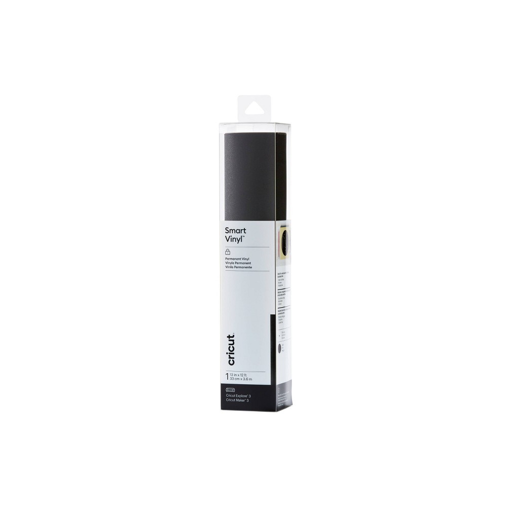 Cricut 12' Smart Vinyl Permanent Shimmer - Black: PVC Craft Cutting Material for Explore 3 & Maker 3