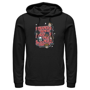 Men's Stranger Things The Gang Cartoon Logo Pull Over Hoodie - 1 of 4