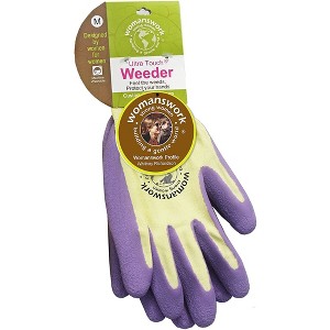 Womanswork Weeding Glove, Latex-Dipped Palm, Purple, Size Medium (1 pair) - 1 of 1
