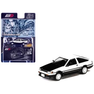 1/64 Toyota COROLLA LEVIN 頭文字D Toyota Corolla Levin (AE86) White with Carbon Hood 
