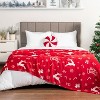 Throw Blanket Holiday Christmas Red Flannel Blanket Christmas Gift. - 4 of 4