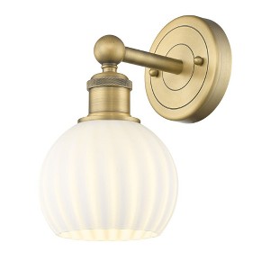 White Venetian - 1 Light Wall Sconce In Modern Style-10.25 Inches Tall and 6 Inches Wide - 1 of 1