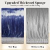 High Pile Runner Rug Machine Washable, Non-Slip Shaggy Abstract Carpet for Hallway Bedroom, No-Shedding Soft Entryway Rug - 4 of 4