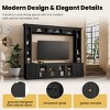 Entertainment Center Wall Unit with Bookshelves, Glass Door TV Stand for 80 Inch TV,92" Modern Media Console for Living Room-Baofuwish - 3 of 4