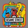 Junior's Sesame Street Rainbow Box Group Portrait Cowl Neck Sweatshirt - image 2 of 4