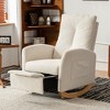 Dexmalle Rubber Wood Rocking Chair with Footrest and High Back - 2 of 4