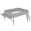 Whisen Wood Twin Size Gaming Loft Bed with Desk and LED - Gray - 4 of 4