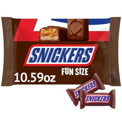 SNICKERS Minis Size Chocolate Candy Bars Family Size Bag, 18 oz