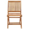 vidaXL Patio Chairs 2 pcs with Gray Cushions Solid Teak Wood - 4 of 4