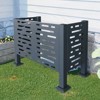 SEVOBAL Garden Fences and Gates Metal Privacy Fence Cover, Suitable for Conceal Air Conditioning Unites for Outdoor Units, Black, 40.25"*20.25"*30" - 4 of 4