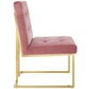 Modway Privy Performance Velvet Gold Stainless Steel Dining Chair in Gold Dusty Rose - 2 of 4