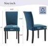Dining Chairs Set of 6, Upholstered Parsons Diner Room Chair Sets, Linen Fabric Accent Chairs with Nailhead Trim and Padded Cushion - 2 of 4