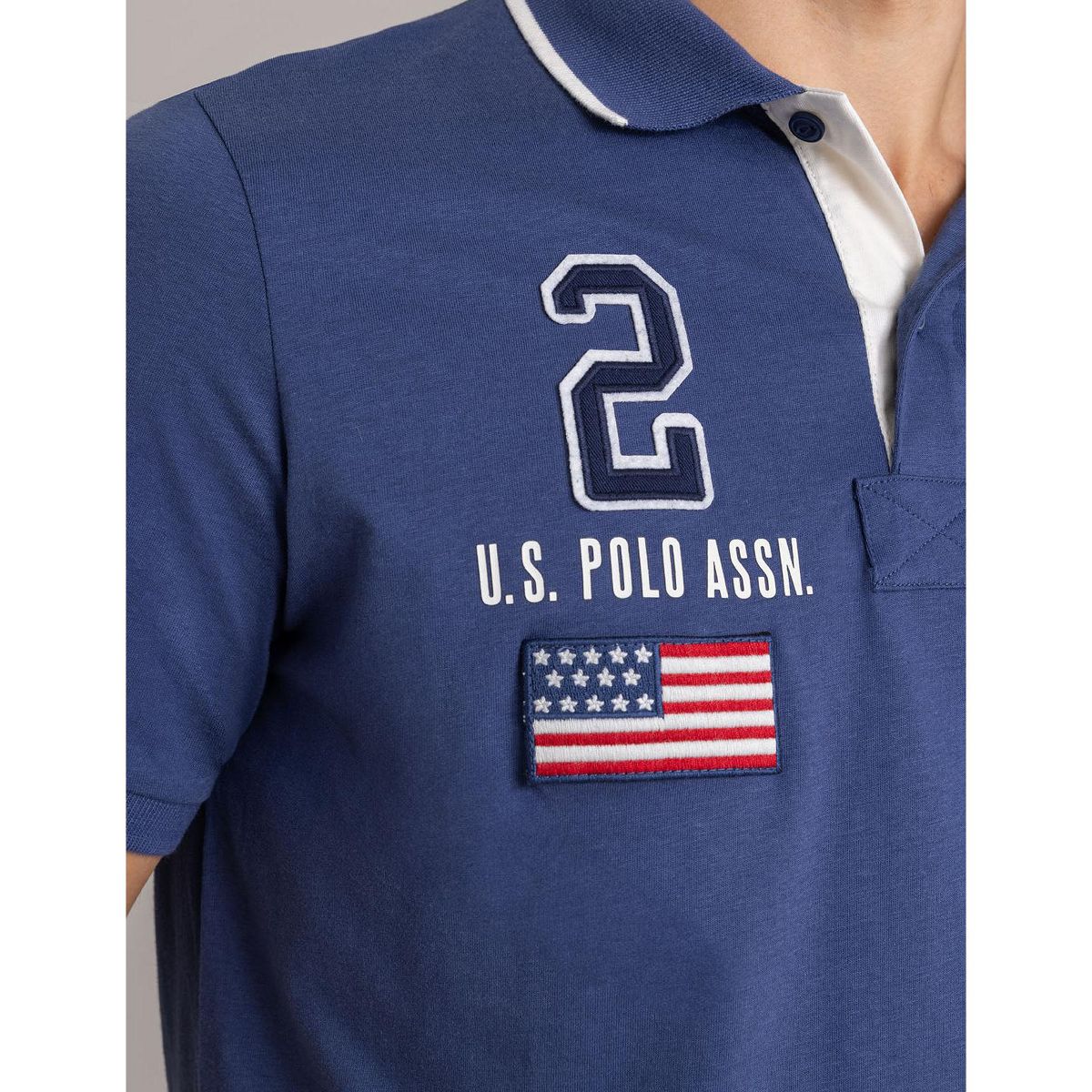 U.S. Polo Assn. Men's Slim Fit Peached Jersey Polo Shirt with Applique - thumbnail 2