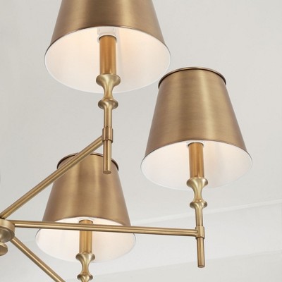 Whitney Aged Brass 6-Light Candle Chandelier