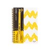 Yoobi 4.5"x6.5" Peanuts Mini Notebooks Spiral with Pen Yellow Chevron - 3 of 4