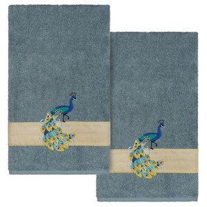 Linum Home Textiles 100% Turkish Cotton PENELOPE Embellished Towel Set - 1 of 4