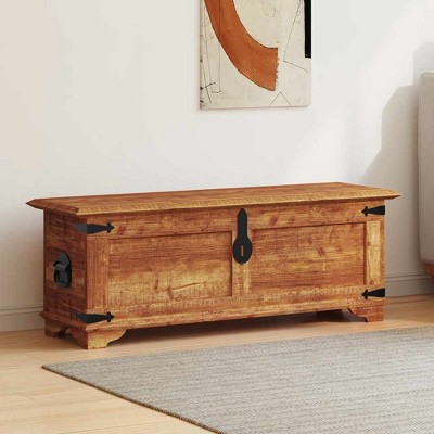 Storage Chest One-of-a-kind due to the unique grains Solid mango woodvidaXL