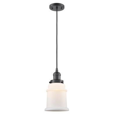 Canton - 1 Light Cord Hung Mini Pendant In Industrial Style-10 Inches Tall and 6 Inches Wide