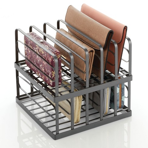 Mdesign Metal Divided Purse Organizer For Closet, 5 Section, 2 Pack ...
