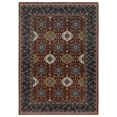 Oriental Weavers Vivian VI04B Red/ Navy Indoor Area Rug - 5'3" x 7'6"