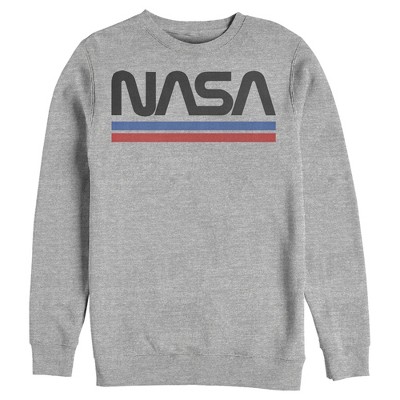 Men's Nasa Stripe Minimal Logo Vintage Sweatshirt : Target