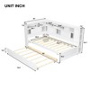 NicBex Wood Twin Size Daybed with Storage Shelves,USB Ports and Trundle for Bedroom,Living Room,Apartment - 3 of 4