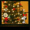 Peanuts 12in Peanuts 2 PC  PreLit LED Holiday Window Décor Snoopy and Charlie Brown, Red - 2 of 4