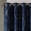 Grungis 50x84 Inch Polyester Knitted Jacquard Damask Total Blackout Curtain Panels with Grommet Top for Living Room,Bedroom - 4 of 4