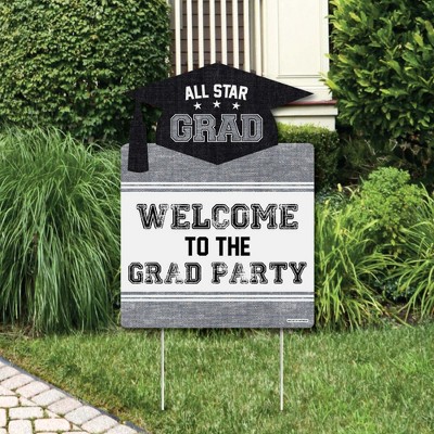 Big Dot of Happiness All Star Grad - Party Decorations - Graduation Party Welcome Yard Sign