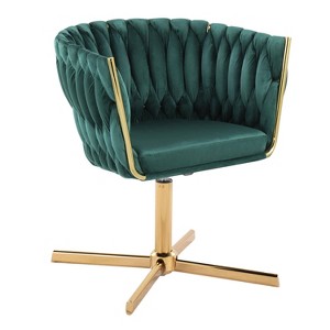 Braided Renee Swivel Accent Chair - LumiSource - 1 of 4