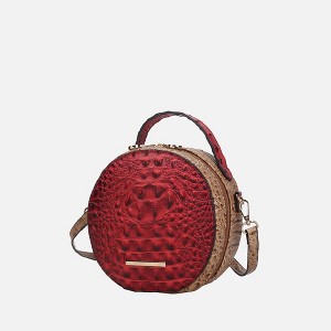 MKF Collection Ynnari Women's Crossbody Bag Croc-Embossed Chic Round by Mia K - 1 of 4