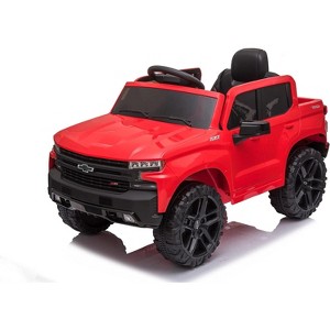Garvee 12V Kids Ride-On Truck – Electric Silverado Trail Boss with Remote Control, MP3/Bluetooth, LED Lights & Suspension - 1 of 4