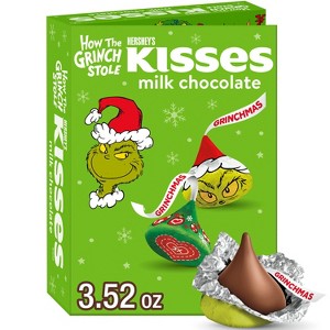 HERSHEY'S KISSES Christmas Milk Chocolate Grinch Storybook - 3.5oz - 1 of 4