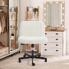 Erommy Armless Criss Cross Chair with Wheels, Height Adjustable Cross Legged Office Chair, Office Deak Chair for Office, Bedroom, Living Room - 4 of 4