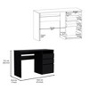 NicBex Contemporary Styles Gaming Desk Versatile Office Desk Writing Desk with 1 Drawer, 2 Shelves for Office, Study - 3 of 4