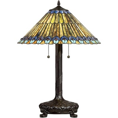 antique glass shade table lamps