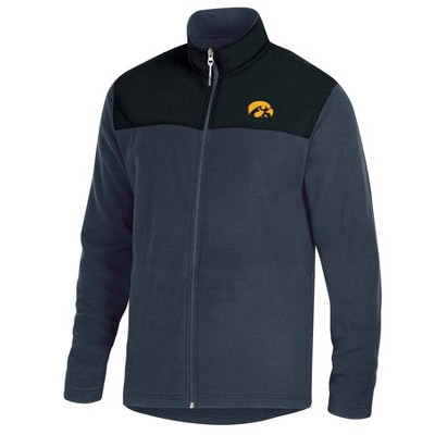 Ncaa Iowa Hawkeyes Gray Fleece Full Zip Jacket : Target