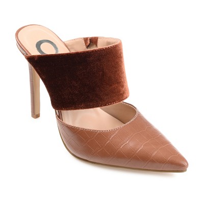 Journee Collection Womens Sutonn Mules High Stiletto Pointed Toe Pumps