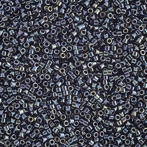 John Bead Miyuki Delica Bead 11/0 RD Gunmetal Iris (DB0006) 50gms Bag - 1 of 1