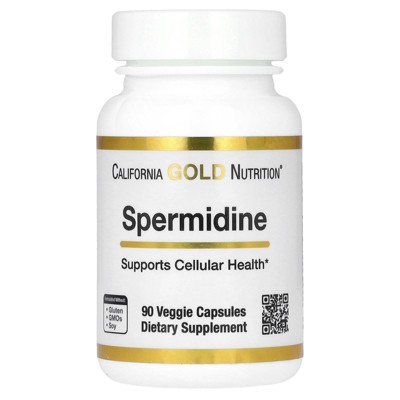 California Gold Nutrition Spermidine, Rice Germ Extract, 90 Veggie Capsules (1 mg Per Veggie Capsule)