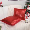 PiccoCasa Sequin Throw Pillow Covers Glitzy Cushion Covers Shiny Sparkling Satin Pillowcase 2 Pcs - 3 of 4