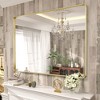 Apmir 40 in. W x 48 in. H Rectangular Aluminum Alloy Framed and Tempered Glass Wall Mirror in Brushed Gold - 4 of 4