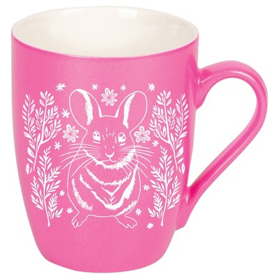 Elanze Designs 10 Ounce Metallic Finish New Bone China Tea Coffee Cup Mug� Princess Pink Springtime Mouse