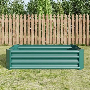 TUYOHW Metal Raised Garden Bed,Rust-Proof Outdoor Planter Box for Vegetables Flowers Herbs,Easy 10 Min Assembly - 1 of 4