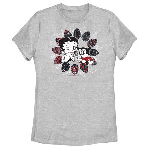 Women's Betty Boop Easter Egg Frame T-Shirt - 1 of 4