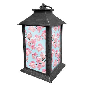 Briarwood Lane Everyday Lantern 13.5" x 5.5" x 5.5" Cherry Blossoms Lantern - 1 of 1