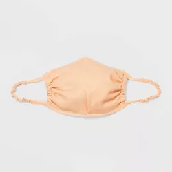 Women's Ruched Face Mask - A New Day™ Orange L/XL
