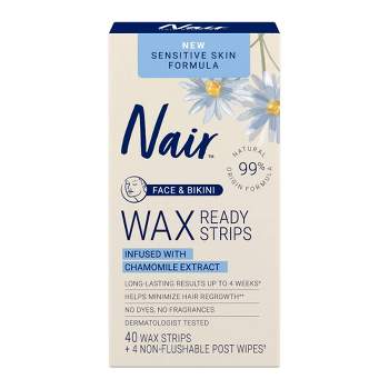 Nair Sensitive Ready Face & Bikini Wax Strips - 40ct