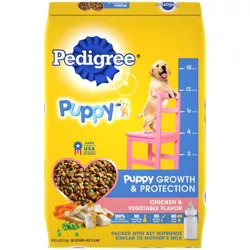 Pedigree Chicken & Vegetable Flavor Puppy Growth & Protection Complete & Balanced Dry Dog Food - 14lbs